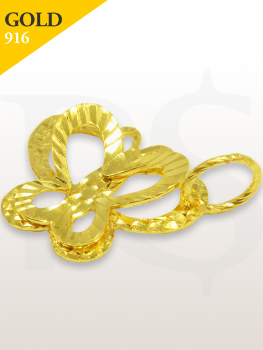 Pendant Butterfly 916 Gold 0.85 gram