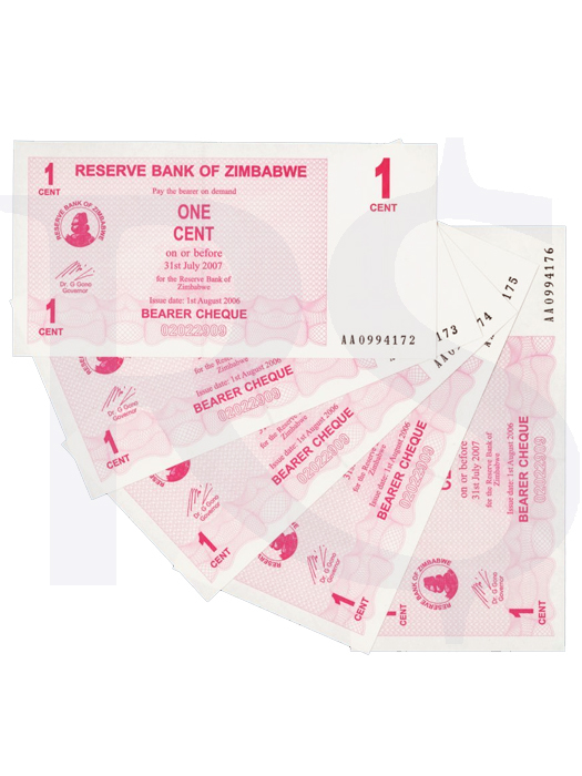 Zimbabwean 1 Cent Note