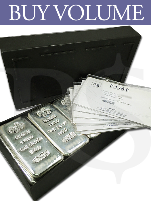 PAMP Suisse Silver Kilo Bar Monster Box (15 kg)