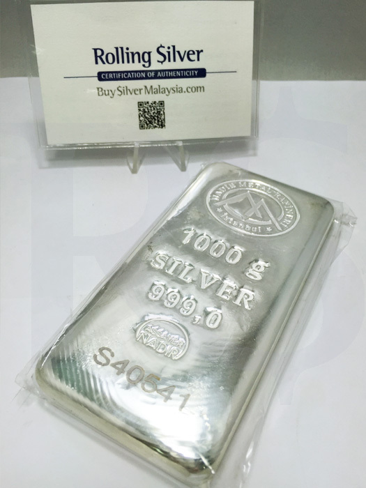 Nadir 999 Silver Kilo Bar