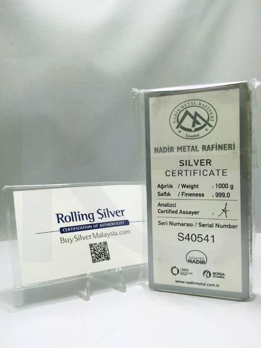 Nadir 999 Silver Kilo Bar