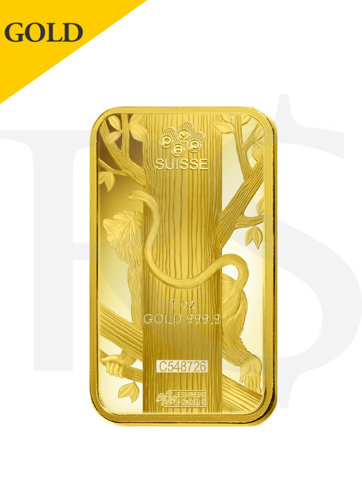 PAMP Suisse Lunar Monkey 1 oz (31.1g) Gold Bar