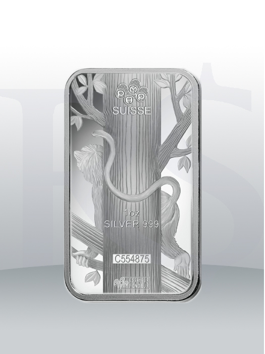 PAMP Suisse Lunar Monkey 1 oz Silver Bar