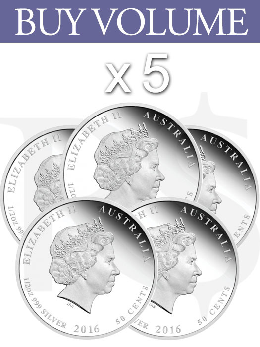 Buy Volume: 5 or more 2016 Perth Mint Lunar Monkey 1/2 oz Silver Coin