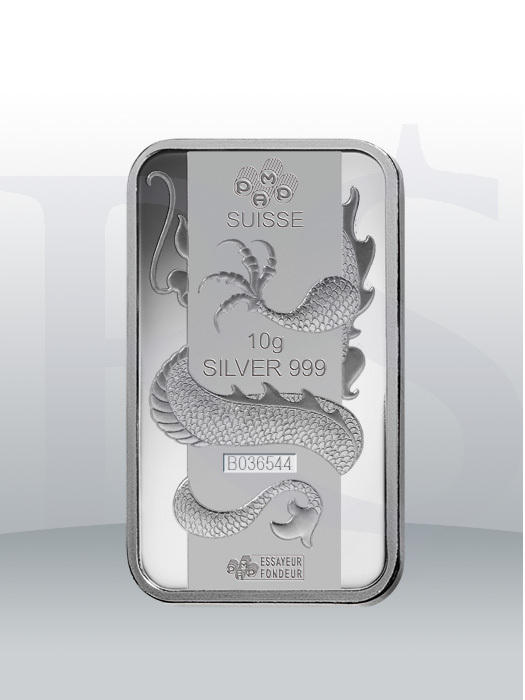 PAMP Suisse Lunar Dragon 10 gram Silver Bar