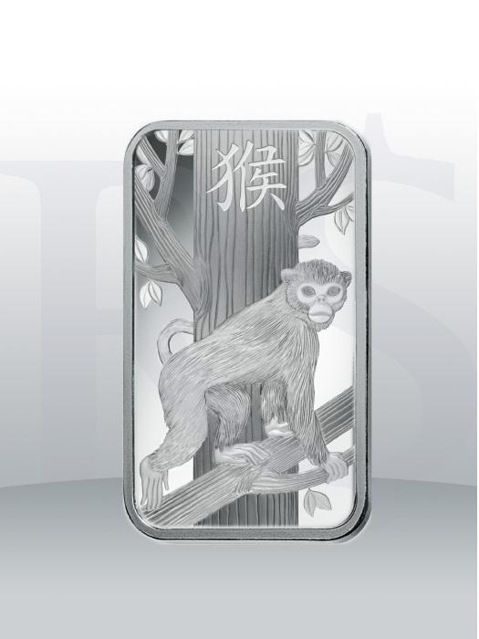 PAMP Suisse Lunar Monkey 10 gram Silver Bar