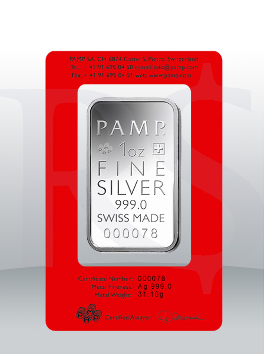 PAMP Suisse True Happiness 1 oz Silver Bar