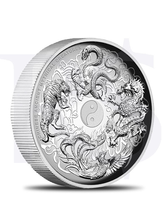 Perth Mint Chinese Ancient Mythical Creatures 1 oz Silver Proof Coin