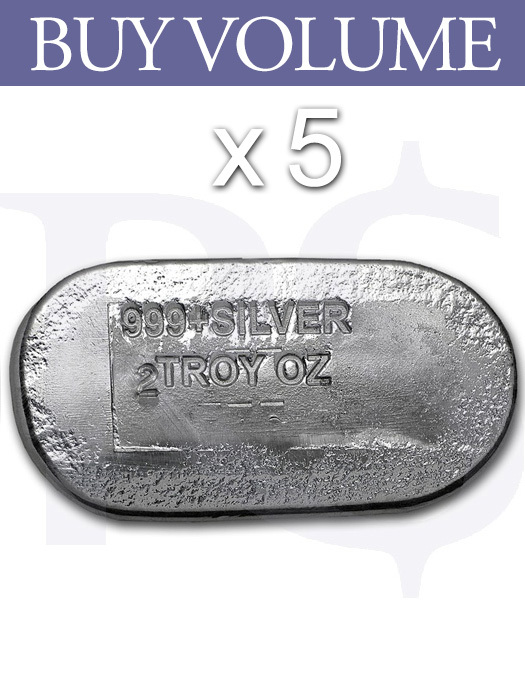 Buy Volume: 5 or more Engelhard 2 oz 999 Casting Silver Bar