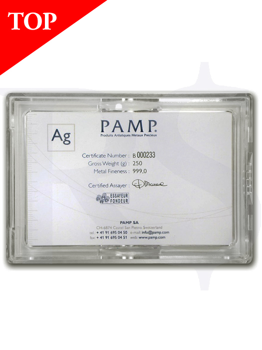 PAMP Suisse Lady Fortuna 250 gram Silver Bar