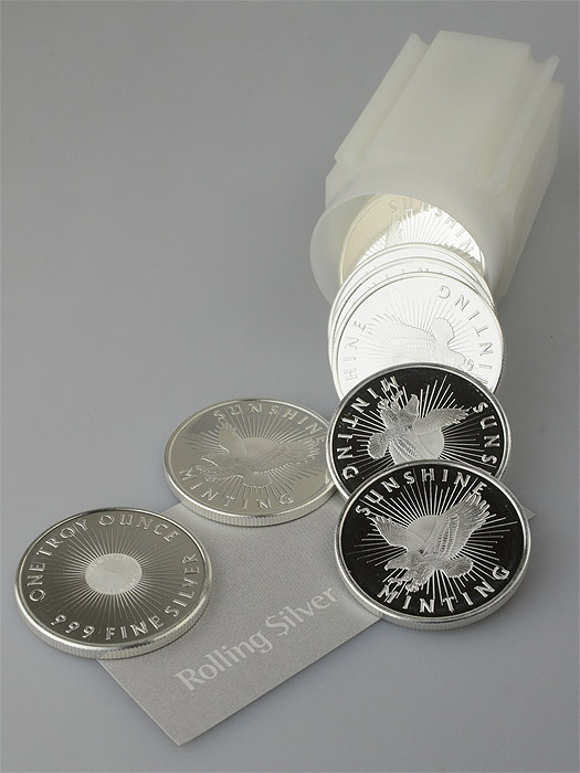 Sunshine Mint 1 oz Silver Round (With MINT MARK SI™) (Tube of 20)