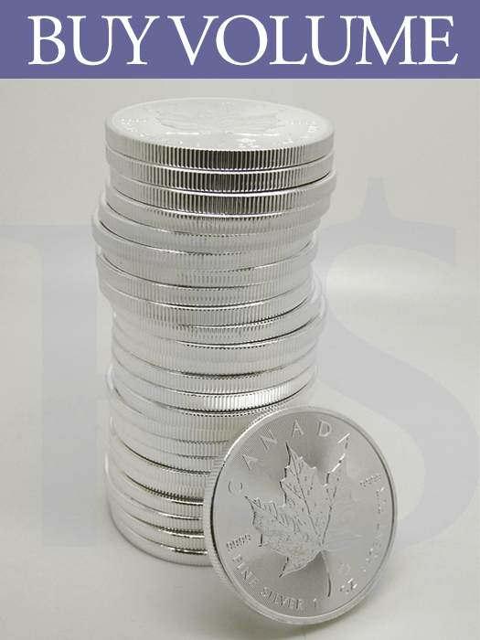 2017 Canada Maple Leaf 1 oz Silver Coin (Tube of 25)