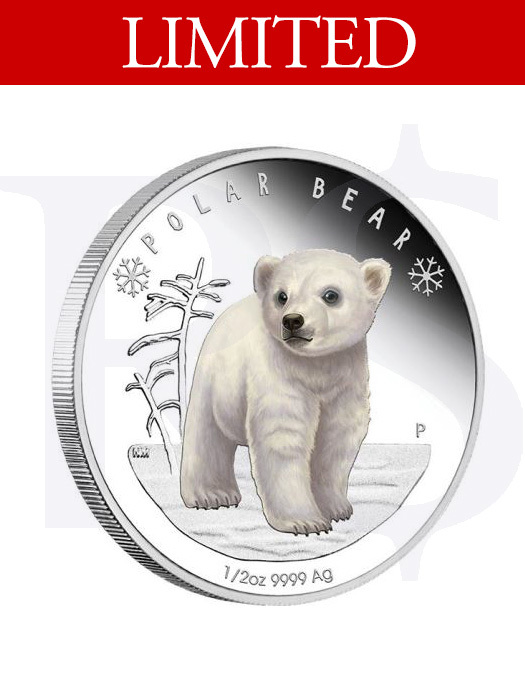 2017 Perth Mint Polar Bear 1/2 oz Silver Proof Coin