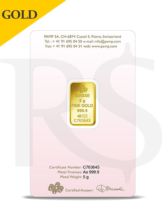 PAMP Suisse Love Always 5 gram Gold Bar