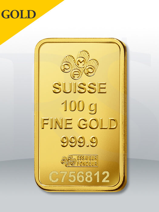 PAMP Suisse Lady Fortuna 100 gram Gold Bar (Veriscan®)
