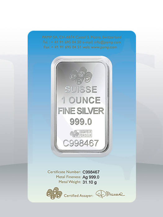 PAMP Suisse Romanesque Cross 1 oz Silver Bar