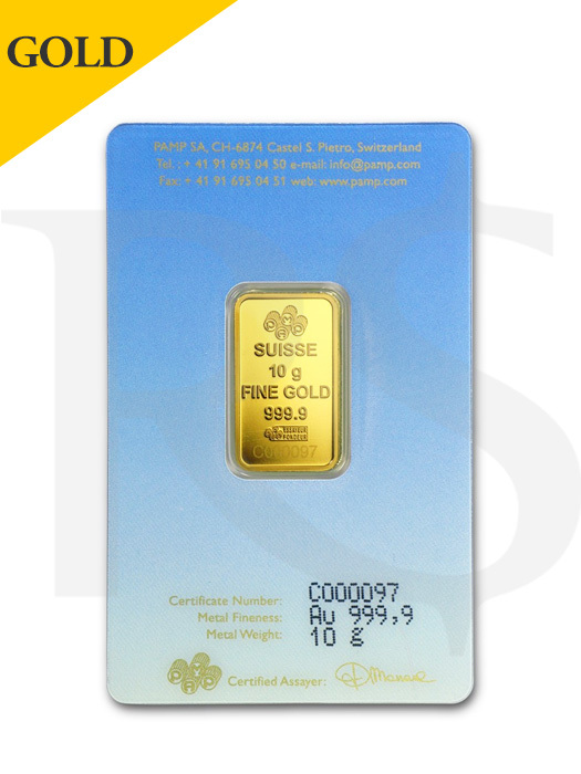 PAMP Suisse Romanesque Cross 10 gram Gold Bar (Religious Series)