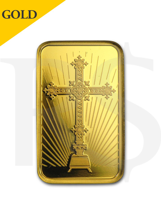 PAMP Suisse Romanesque Cross 5 gram Gold Bar (Religious Series)