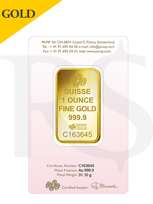 PAMP Suisse Love Always 1 oz Gold Bar