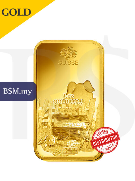 PAMP Suisse Lunar Pig 1 oz (31.1g) Gold Bar