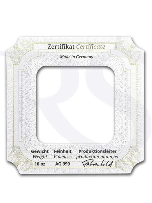 Geiger Edelmetalle (Original Square Series) 10 oz Silver Bar