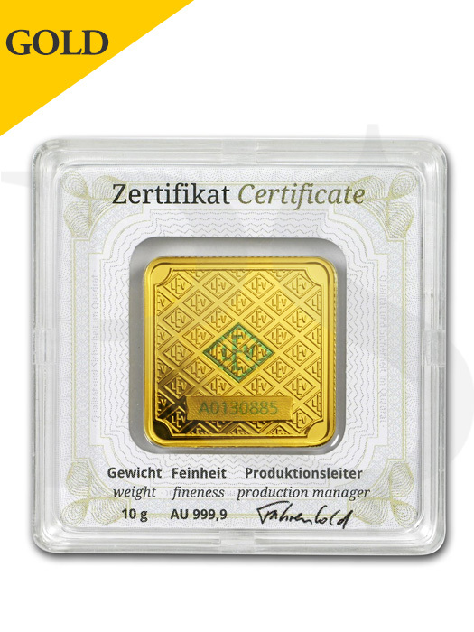 Geiger Edelmetalle (Original Square Series) 10 gram Gold Bar