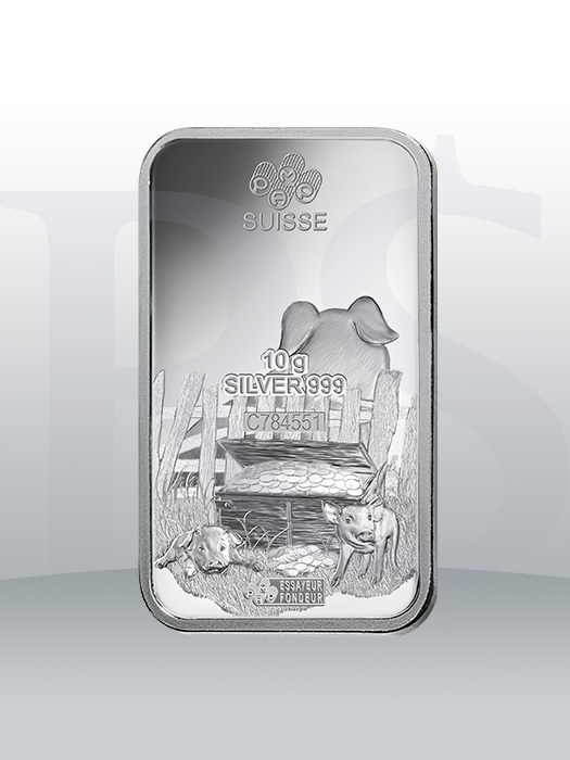 PAMP Suisse Lunar Pig 10 gram Silver Bar