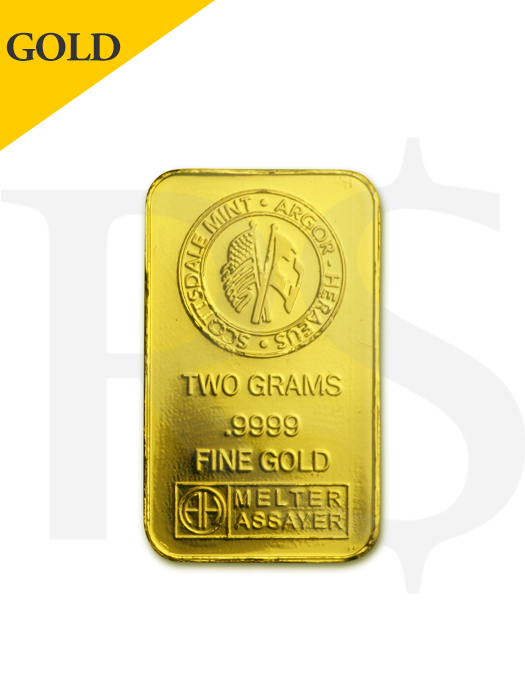 Scottsdale LBMA Certi-Lock 2 gram .9999 Gold Bar