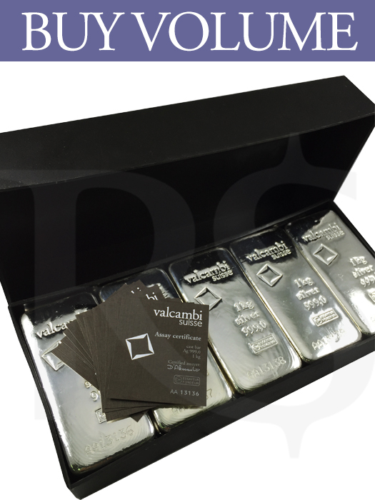 Valcambi Suisse Silver Kilo Bar Monster box (15 kg)