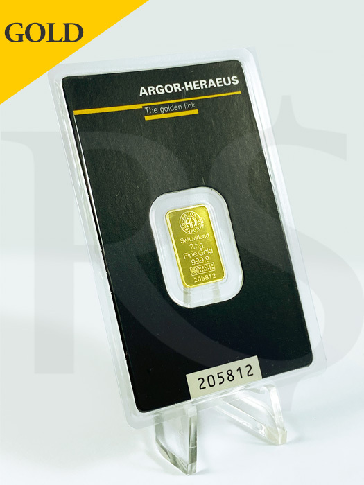 Argor-Heraeus 2.5 gram 9999 Gold Bar