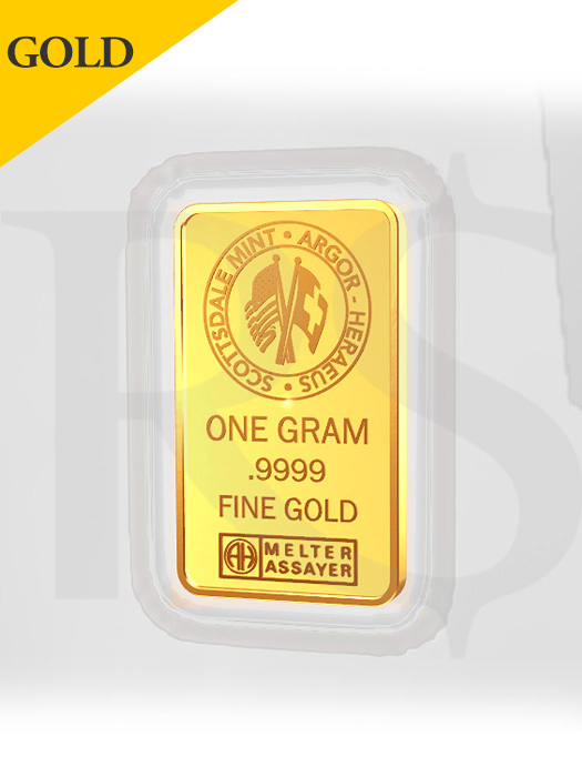 Scottsdale LBMA Certi-Lock 1 gram .9999 Gold Bar