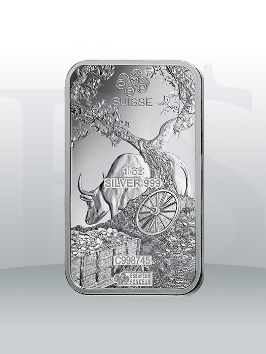 PAMP Suisse Lunar Ox 1 oz Silver Bar