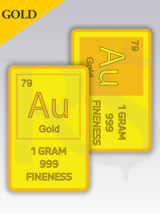 AUGoldBar 1 gram 999 Gold Bar