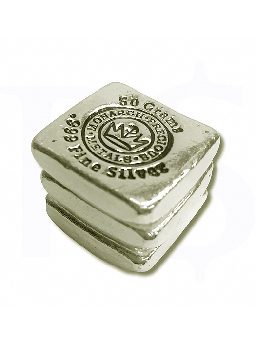 Monarch 50 gram Silver Bar (Hand Poured)