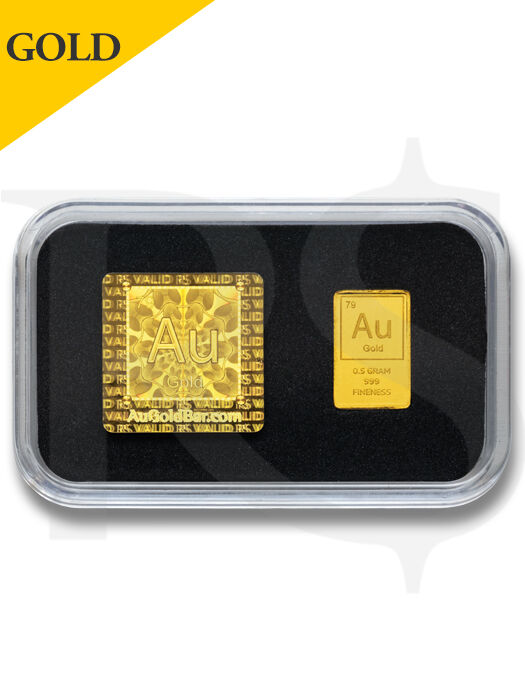 AUGoldBar 0.5 gram 999 Gold Bar