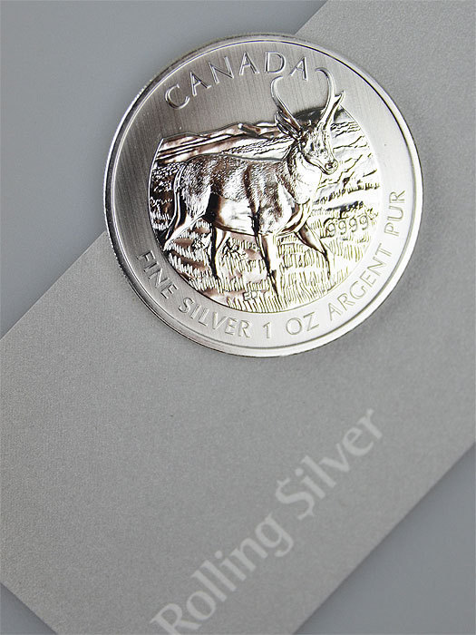 Canadian Wildlife Series: Antelope 1oz Silver Coin (Capsule)