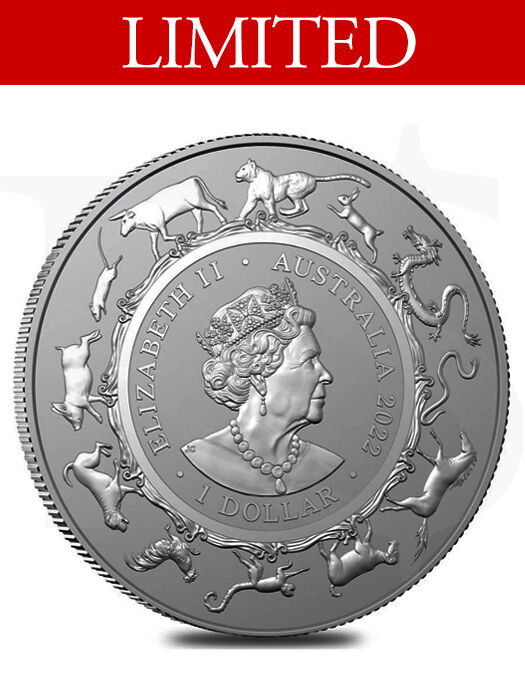 2022 Royal Australian Mint Lunar Tiger 1 oz Silver Coin