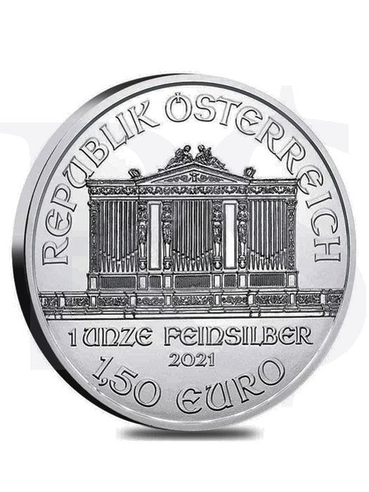 2021 Austrian Philharmonic 1 oz Silver Coin (with Capsule)