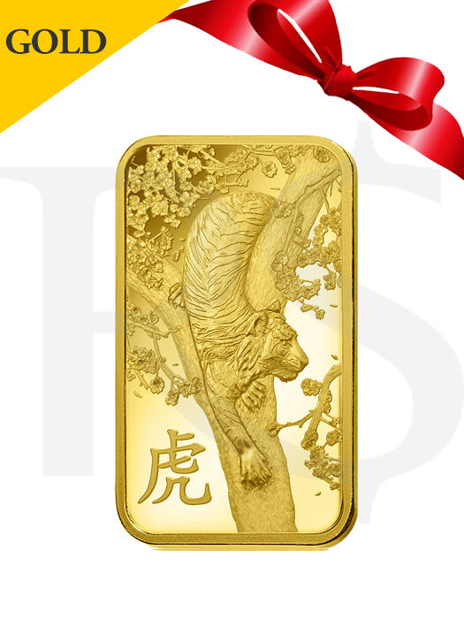 PAMP Suisse Lunar Tiger 1 oz (31.1g) Gold Bar