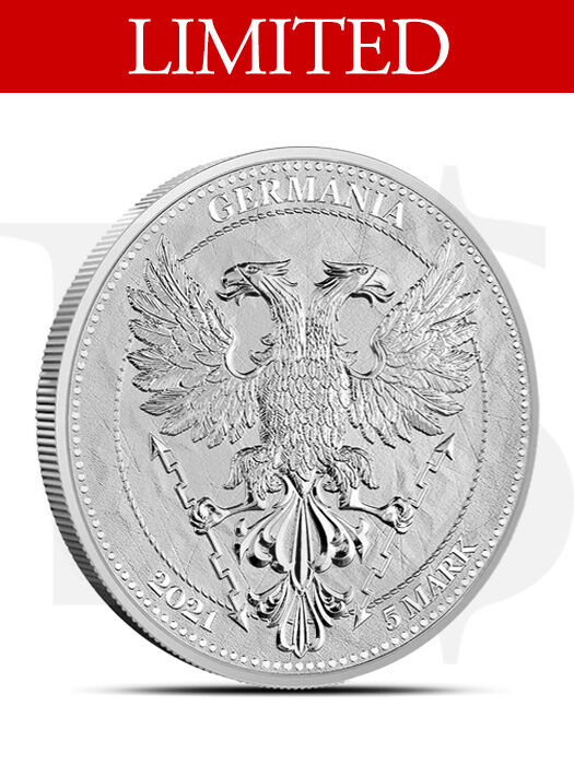 2021 Germania CHESTNUT LEAF 5 mark 1 oz. BU round .9999