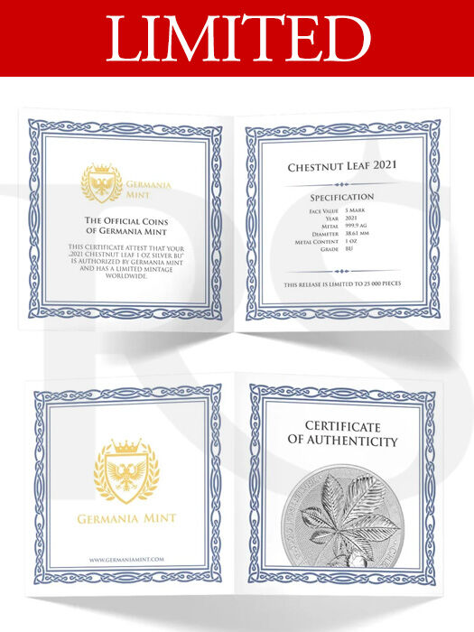 2021 Germania Chestnut 1 oz Silver Round