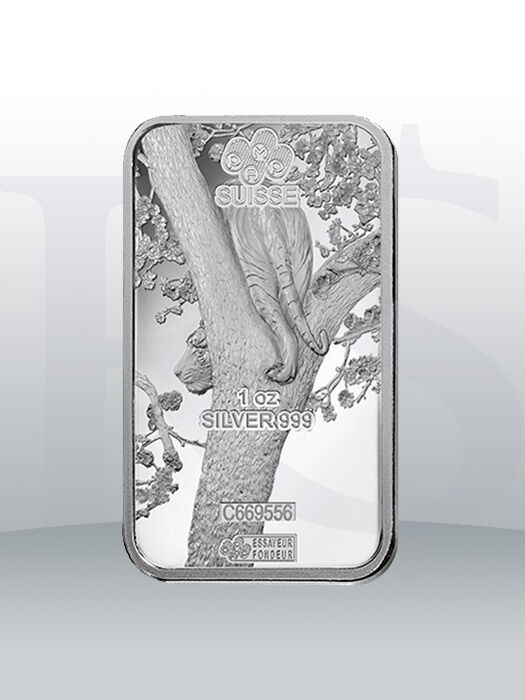 PAMP Suisse Lunar Tiger 1 oz Silver Bar