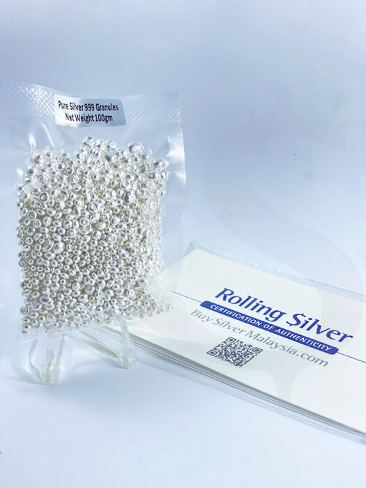 Pure Silver Granules 999 (100gm)