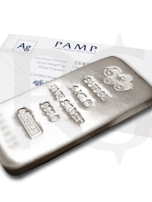 PAMP Suisse 999 Silver Kilo Bar