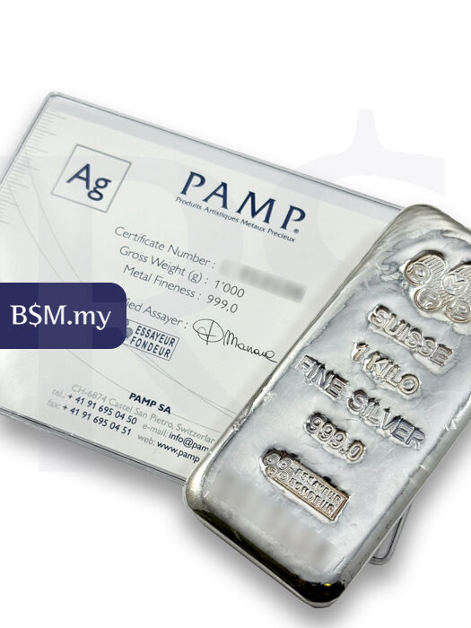 PAMP Suisse 999 Silver Kilo Bar