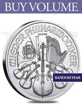 Buy Volume: 3 or more Austrian Philharmonic 1 oz Silver Coin - Random Year