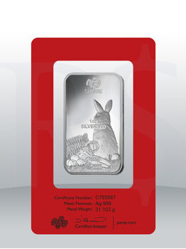 PAMP Suisse Lunar Rabbit 1 oz Silver Bar