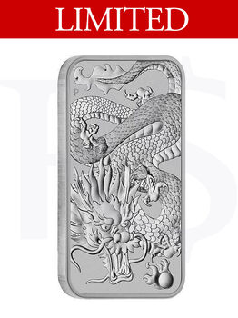 2022 Perth Mint Dragon Rectangular 1 oz Silver Coin