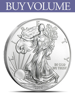 Buy Volume: 5 or more 2014 American Eagle 1 oz Silver Coin