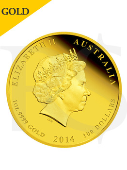 2014 Perth Mint Horse 1 oz 999 Gold Coin